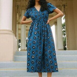 Christy Dawn The Dawn Dress Indigo Daisy Small